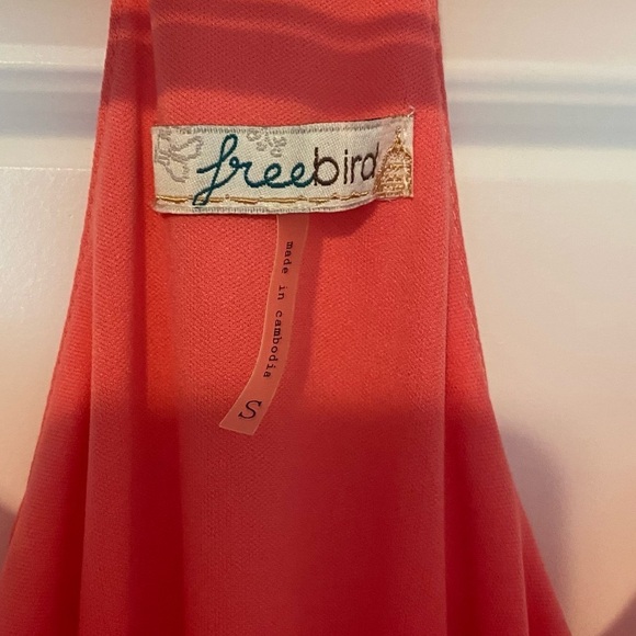 ~ Vintage Free Bird Coral Pink Dress Small S - Picture 7 of 8